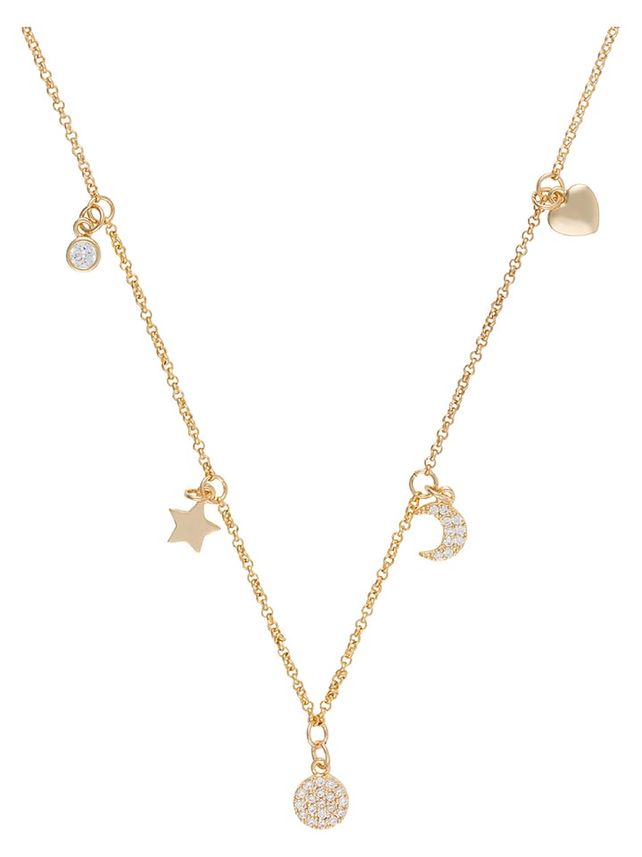 U.S. Polo Assn. Pozłacany naszyjnik z elementami ozdobnymi - dł. 38 cm rozmiar: onesize