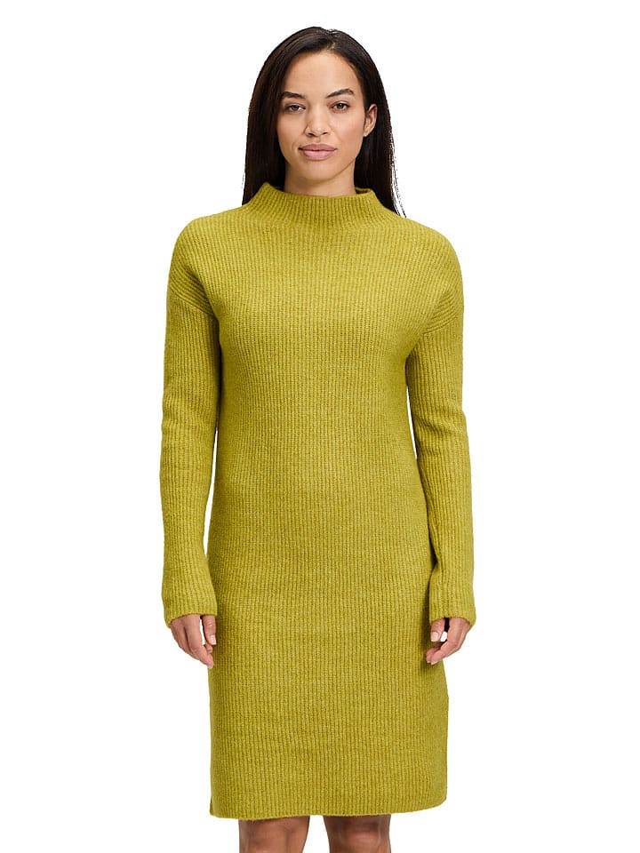 CARTOON Sukienka dzianinowa w kolorze limonkowym rozmiar: 38