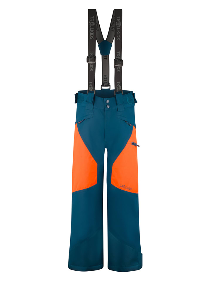 Trollkids Spodnie narciarskie "Kongsberg" w kolorze turkusowym rozmiar: 164