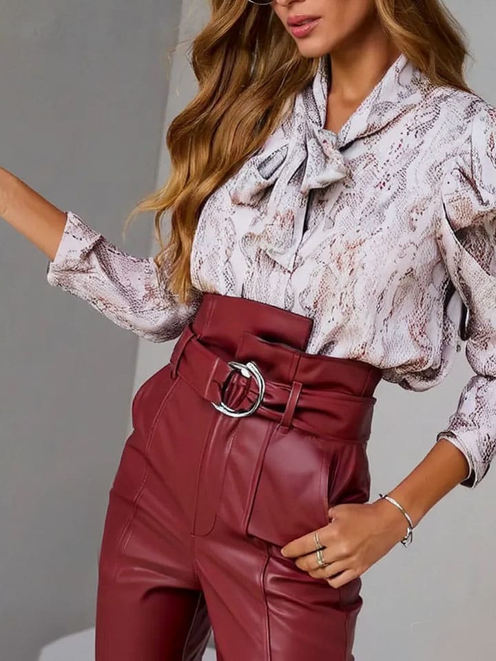 Milan Kiss Bluzka w kolorze kremowo-brązowym rozmiar: XL