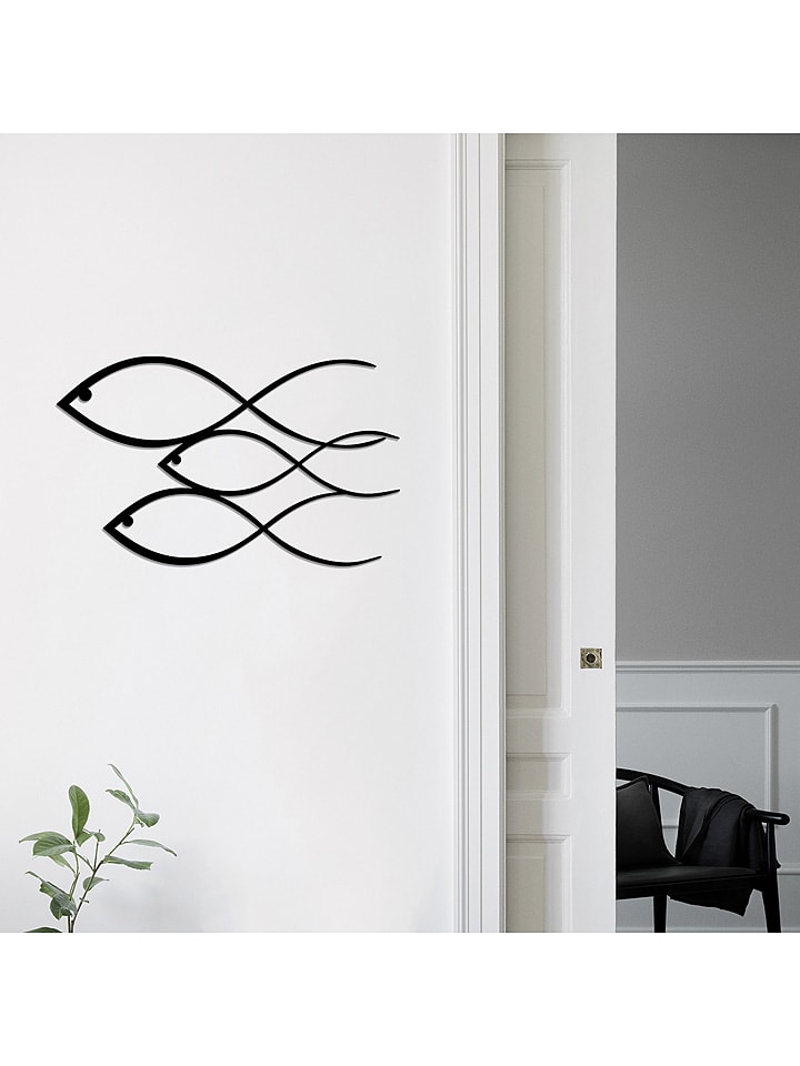 ABERTO DESIGN Dekoracja ścienna "Fish" - 50 x 30 cm rozmiar: onesize