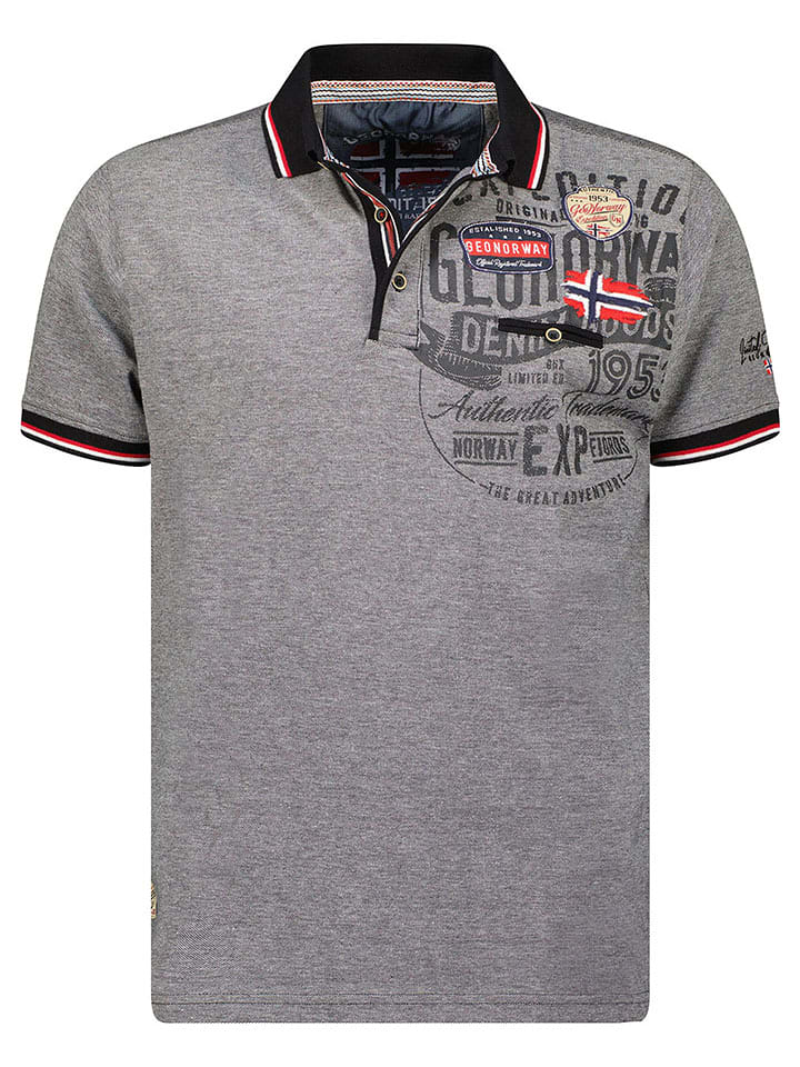 Geographical Norway Koszulka polo "Kollower" w kolorze szarym rozmiar: 152