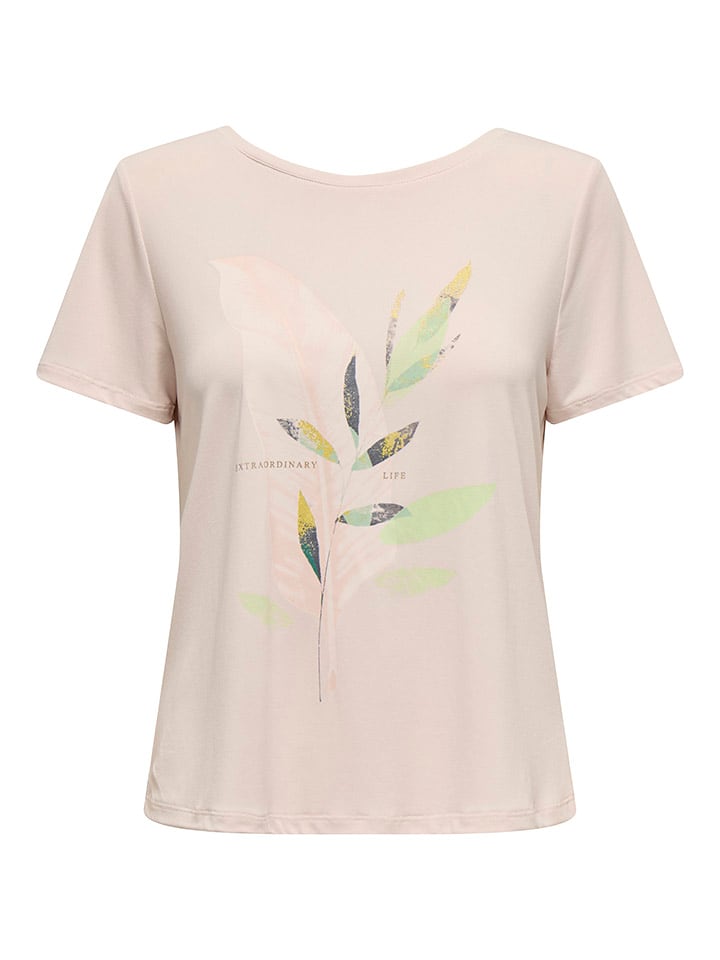 ONLY Koszulka "Free Life" w kolorze jasnoróżowym rozmiar: S