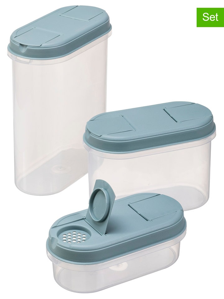 Plast Team Pojemniki (3 szt.) w kolorze błękitnym rozmiar: onesize