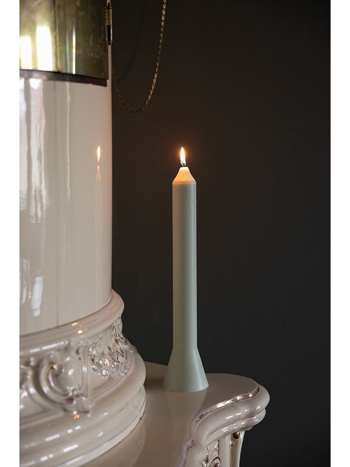Liljeholmens Candle Świeca "Anna" w kolorze zielonym - wys. 36 cm x Ø 3,9 cm rozmiar: onesize