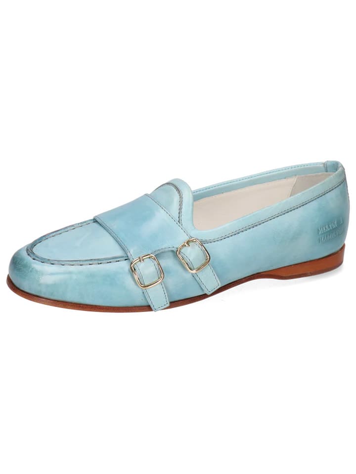 MELVIN & HAMILTON Skórzane mokasyny "ulietta 3" w kolorze błękitnym rozmiar: 40