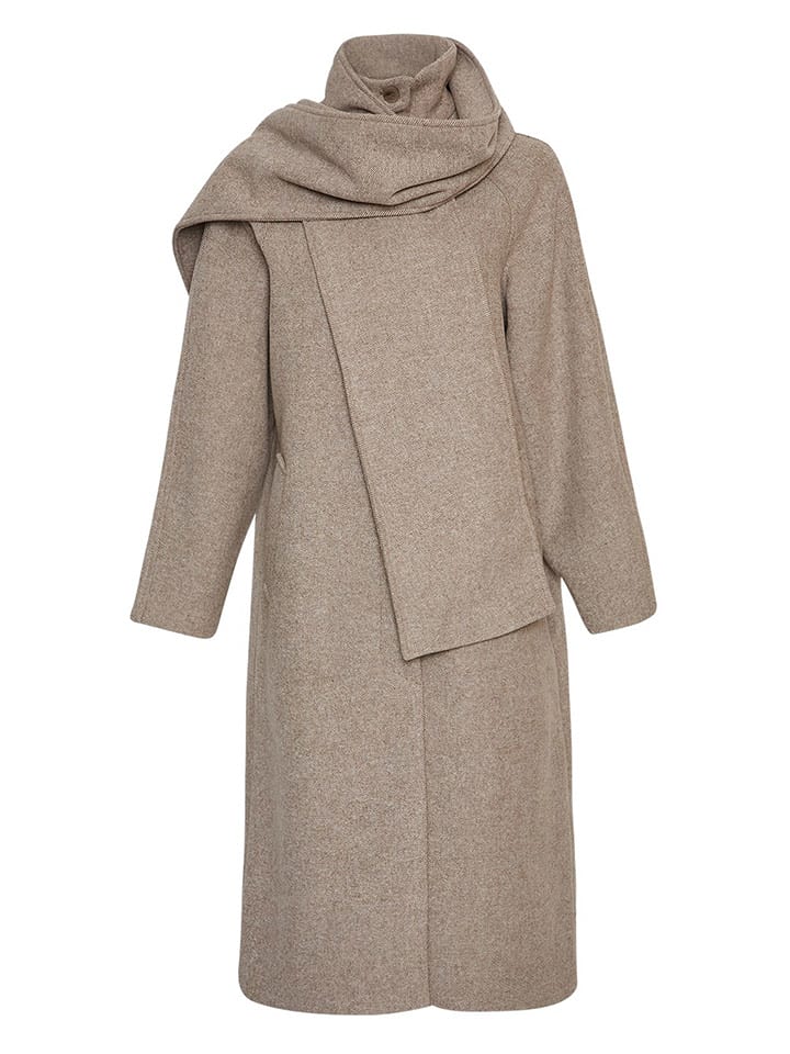 MOSS COPENHAGEN Płaszcz zimowy "Josia" w kolorze jasnobrązowym rozmiar: XS/S