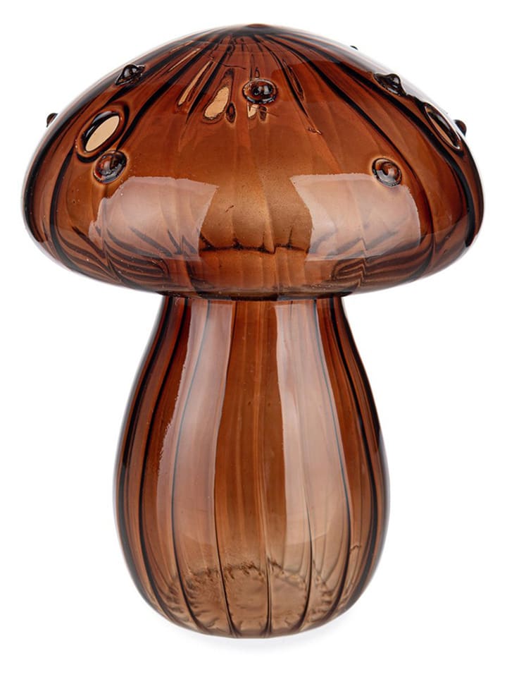 Bizzotto Figurka dekoracyjna "Mushroom" w kolorze brązowym - wys. 11,5 cm rozmiar: onesize