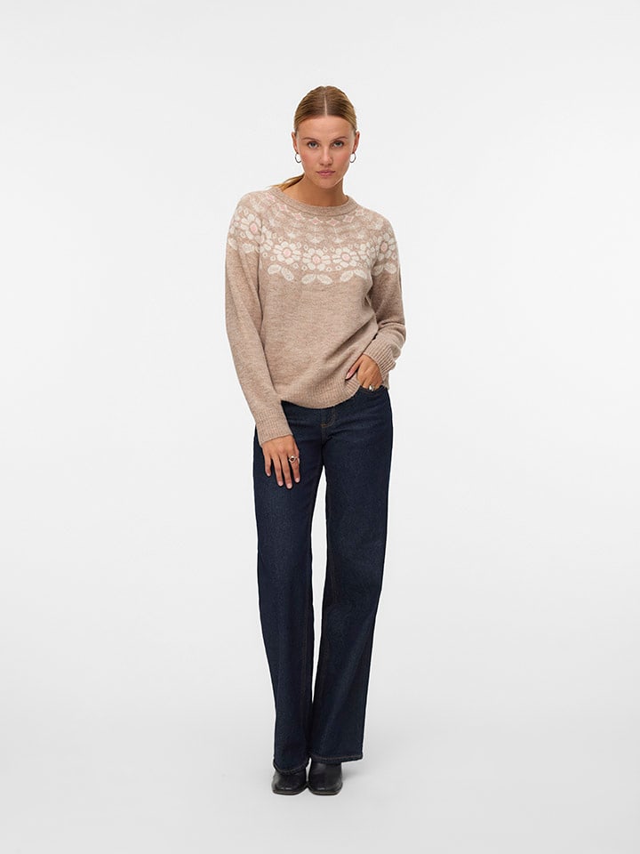 Vero Moda Sweter w kolorze beżowym rozmiar: XS