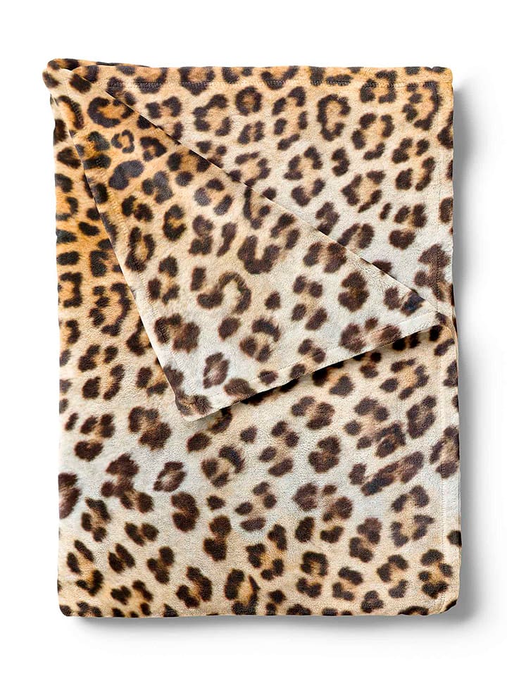Zo!Home Pled "Leopard" w kolorze brązowo-beżowym rozmiar: 140x200 cm