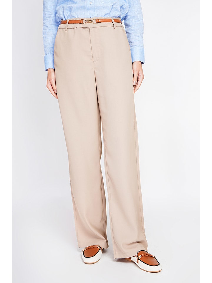 ASSUILI Spodnie chino w kolorze beżowym rozmiar: 40