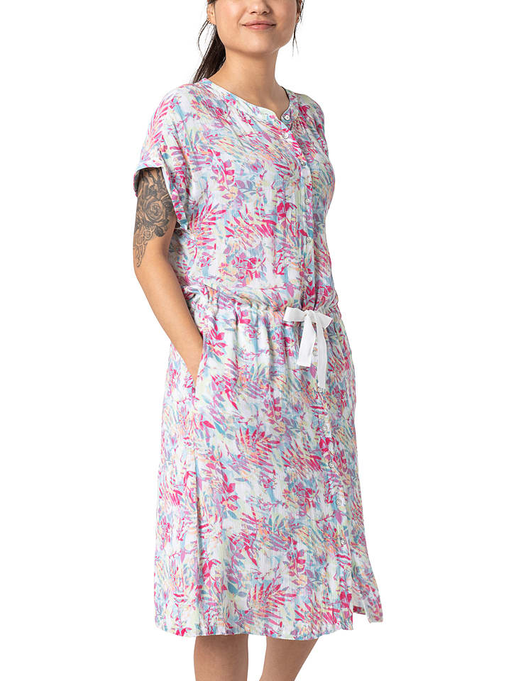 Timezone Sukienka w kolorze biało-różowym rozmiar: XS