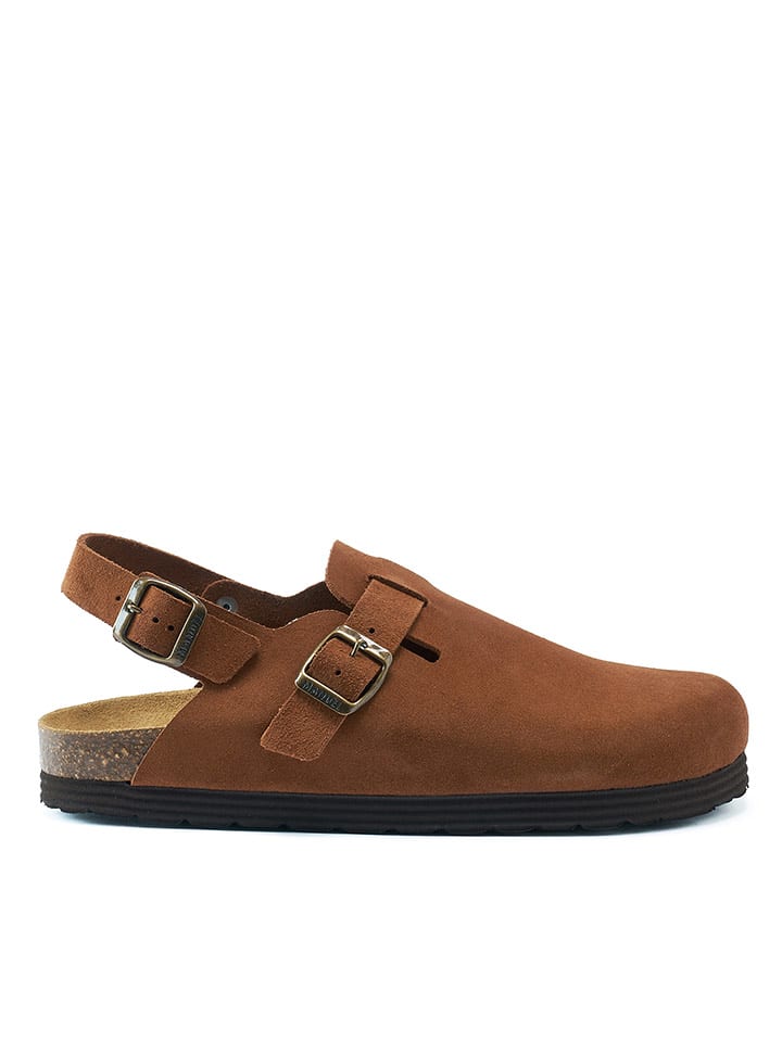 Mandel Skórzane półsandały w kolorze jasnobrązowym rozmiar: 46