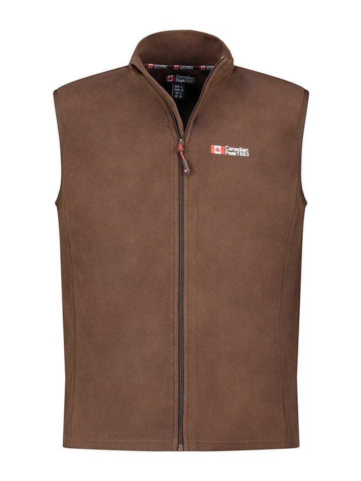 Canadian Peak Kamizelka polarowa "Vugeak" w kolorze brązowym rozmiar: 3XL