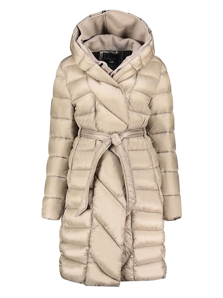 Geographical Norway Płaszcz pikowany w kolorze beżowym rozmiar: XXL