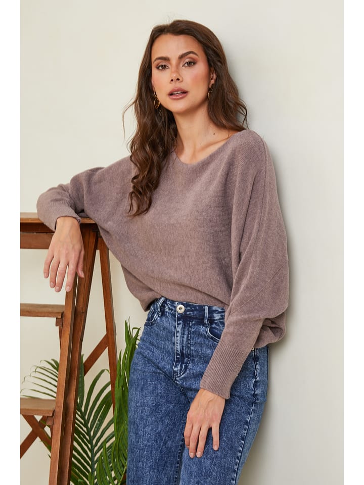Joséfine Sweter "Hajos" w kolorze brązowym rozmiar: S