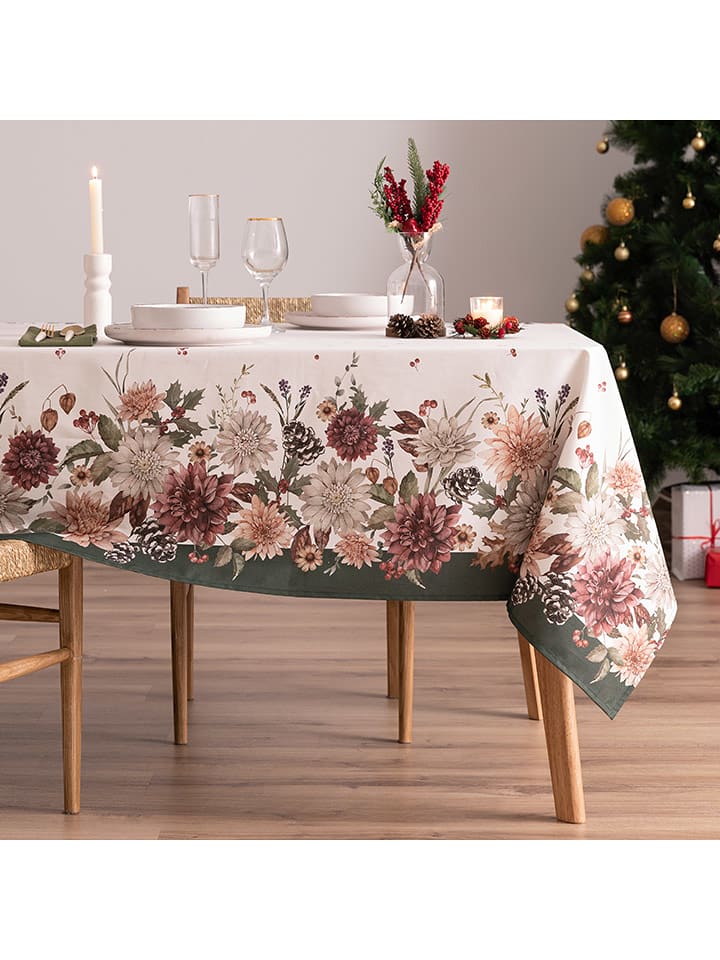 Mint Rugs Obrus "Christmas Tinsel" w kolorze biało-fioletowo-zielonym rozmiar: 155x240 cm