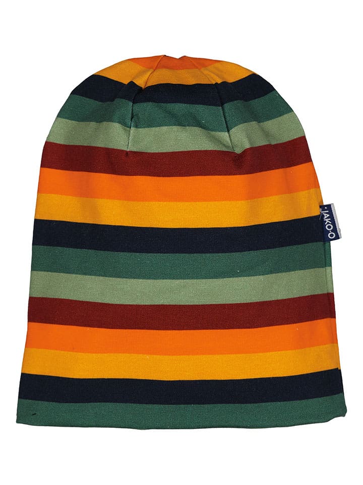 JAKO-O Czapka beanie w kolorze zielonym ze wzorem rozmiar: 42-44 cm