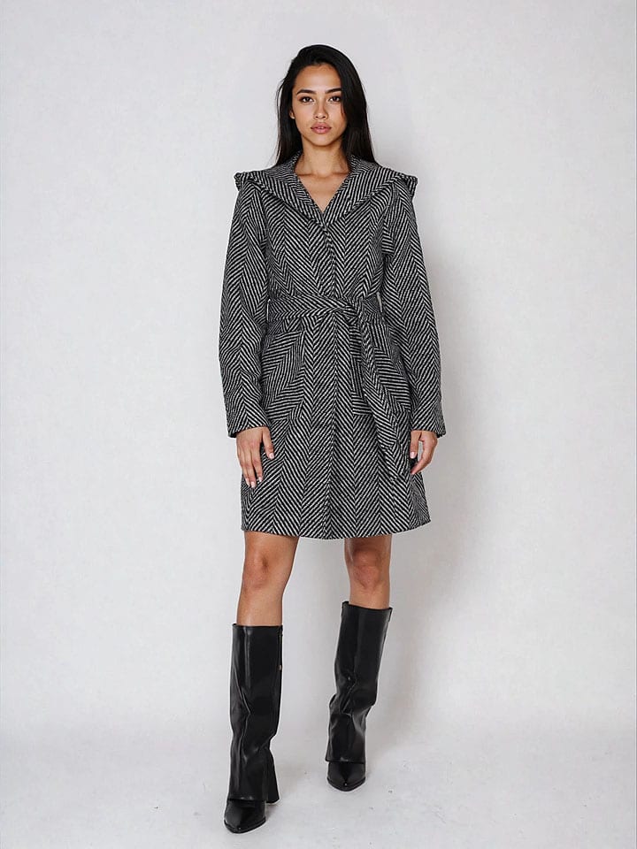 Steve Madden Płaszcz przejściowy w kolorze czarno-szarym rozmiar: S