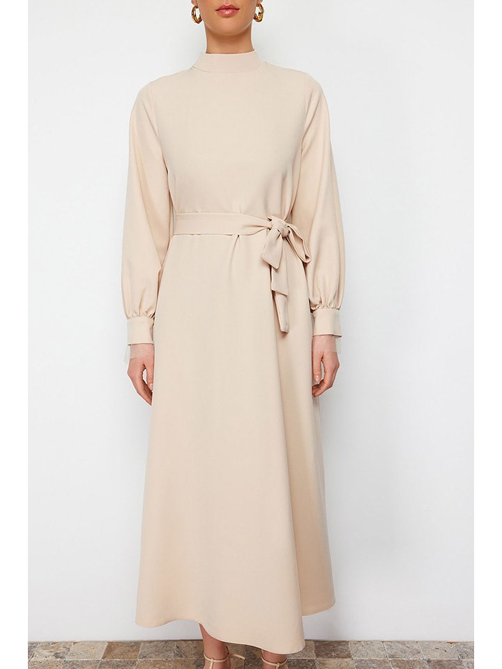 trendyol Sukienka w kolorze beżowym rozmiar: 40