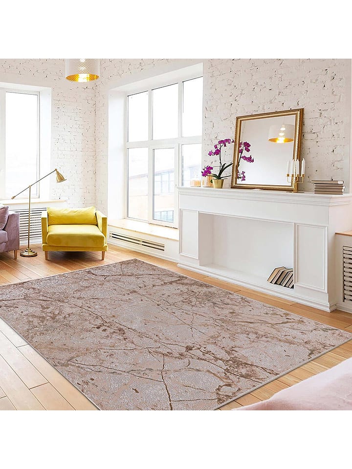 ABERTO DESIGN Dywan w kolorze jasnobrązowo-jasnoróżowym rozmiar: 180x280 cm