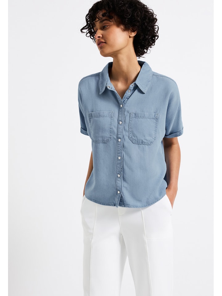 Street One Bluzka dżinsowa w kolorze błękitnym rozmiar: 42