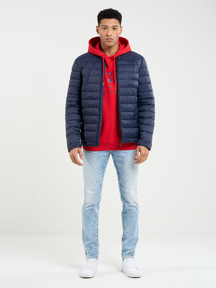 BIG STAR Kurtka pikowana w kolorze granatowym rozmiar: L