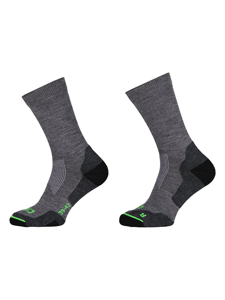 CMP Wełniane skarpety trekkingowe w kolorze ciemnoszarym rozmiar: 39/42