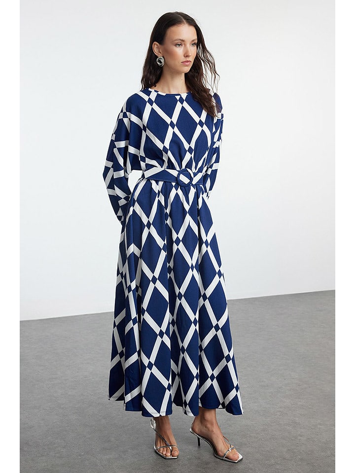 trendyol Sukienka w kolorze niebiesko-białym rozmiar: 36