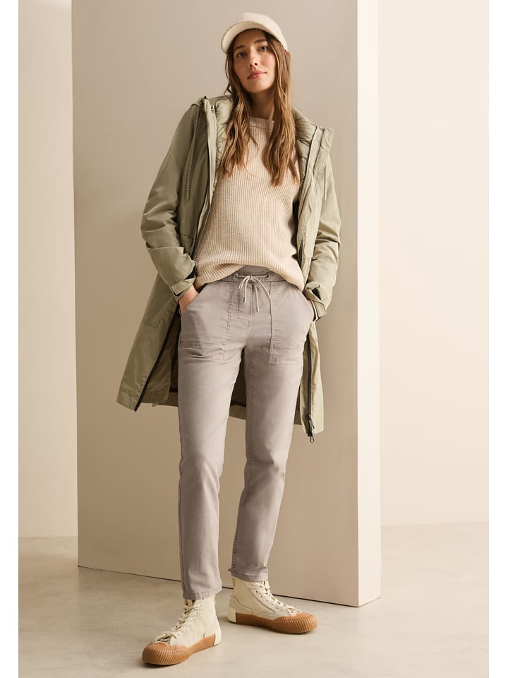 Cecil Spodnie dresowe w kolorze beżowym rozmiar: L/L28