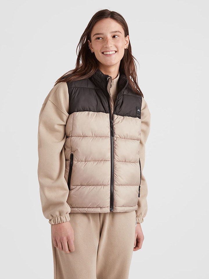 O'Neill Kamizelka pikowana "O'Riginals" w kolorze czarno-beżowym rozmiar: L