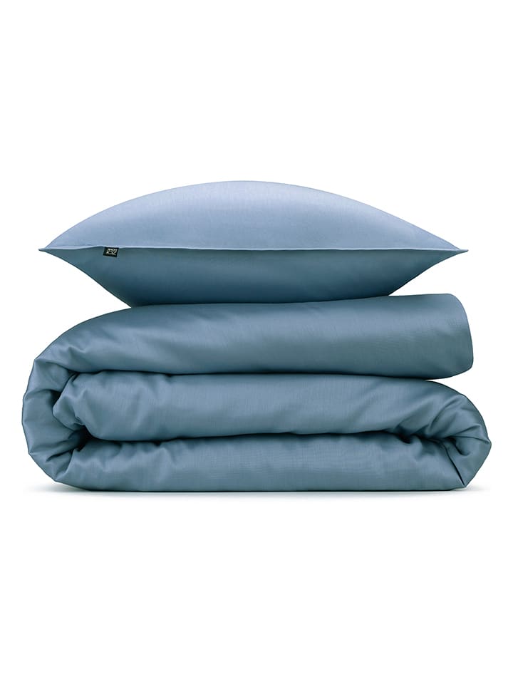 Zo!Home Komplet pościeli "Satinado" w kolorze niebieskim z mako-satyny rozmiar: 135x200 cm