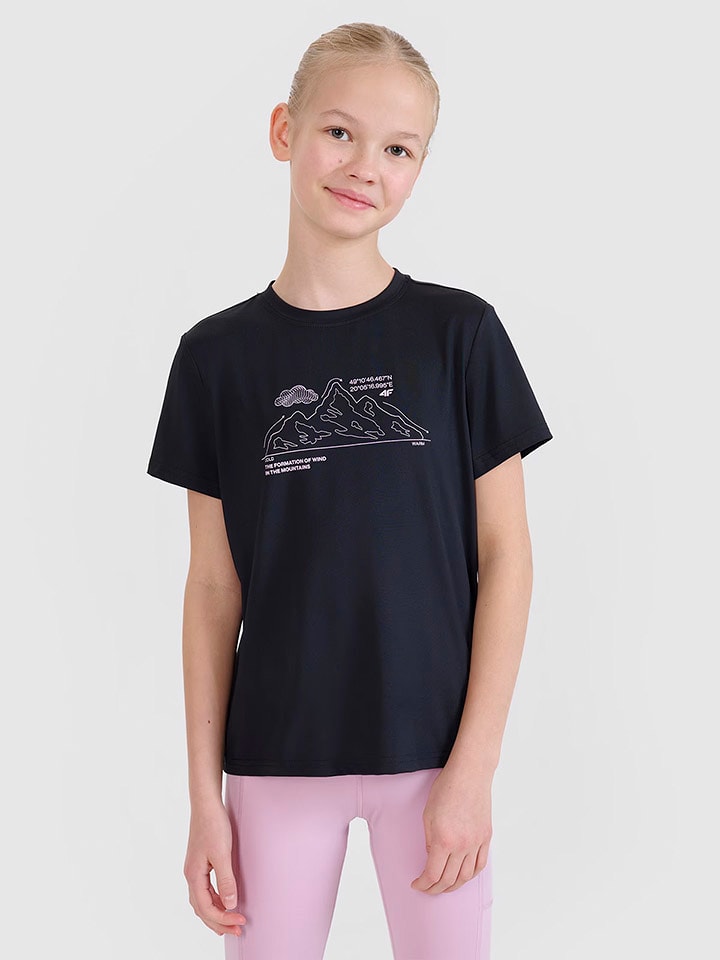 4F Koszulka w kolorze granatowym rozmiar: 134/140