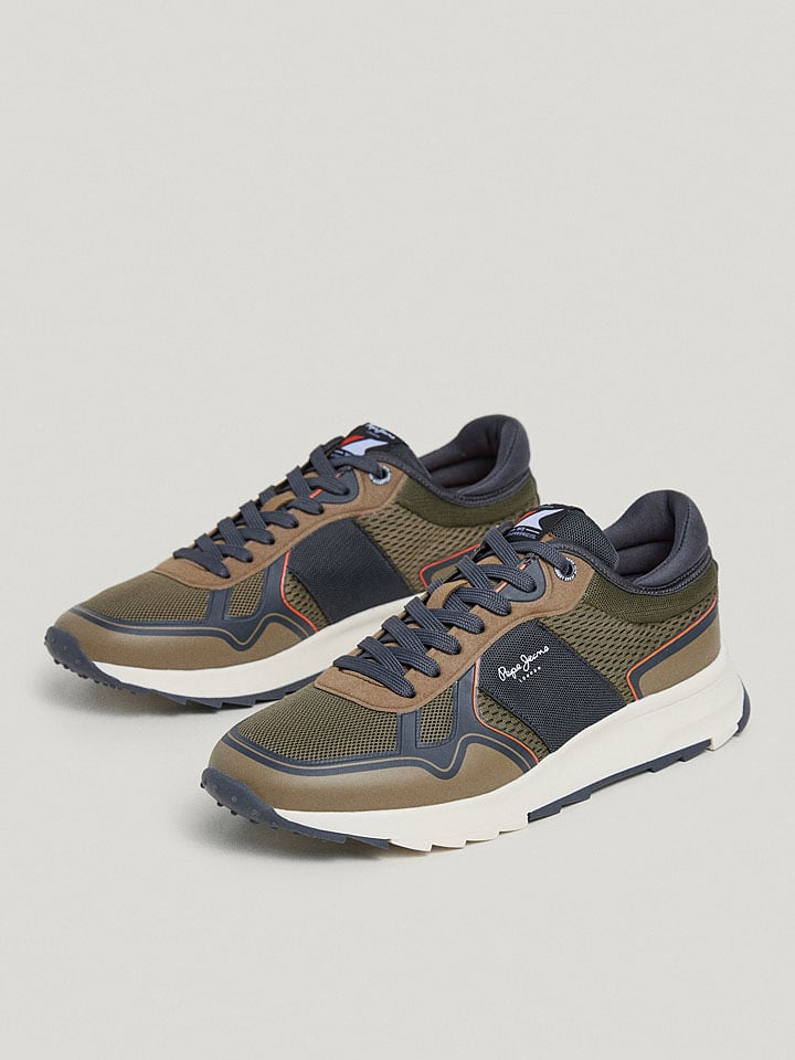 Pepe Jeans FOOTWEAR Sneakersy w kolorze granatowo-jasnobrązowo-oliwkowym rozmiar: 45