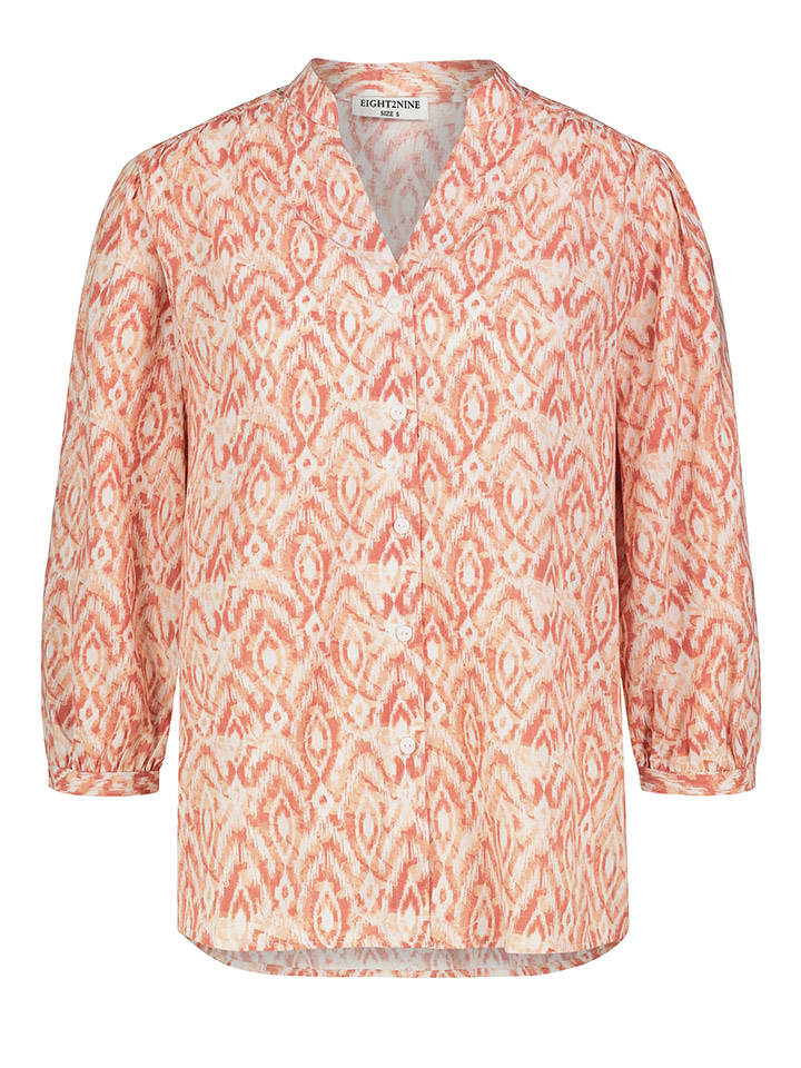 Eight2Nine Bluzka w kolorze koralowo-białym rozmiar: S