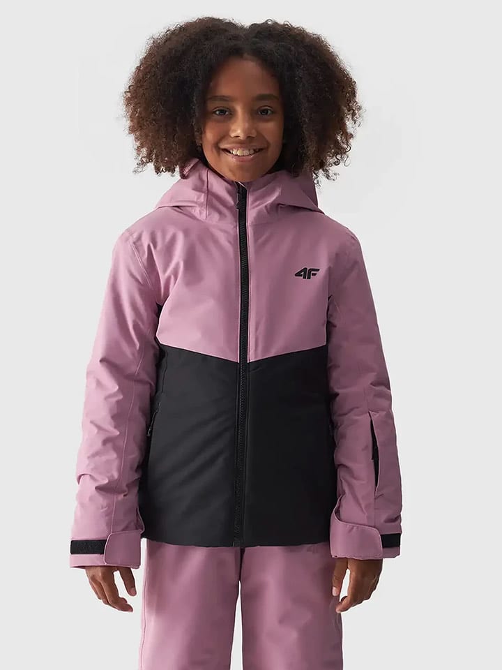4F Kurtka narciarska w kolorze jasnoróżowo-czarnym rozmiar: 158