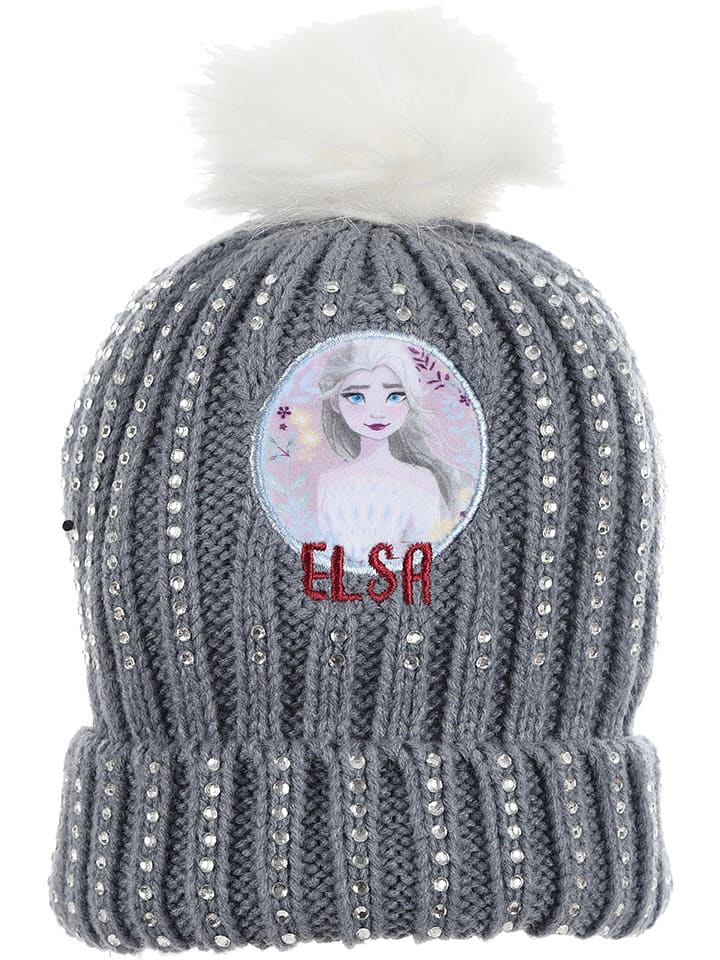Disney Frozen Czapka "Kraina Lodu" w kolorze szarym rozmiar: 52 cm