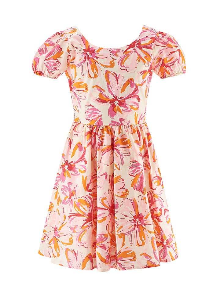 happy girls by Eisend Sukienka w kolorze jasnoróżowo-różowo-pomarańczowym rozmiar: 140
