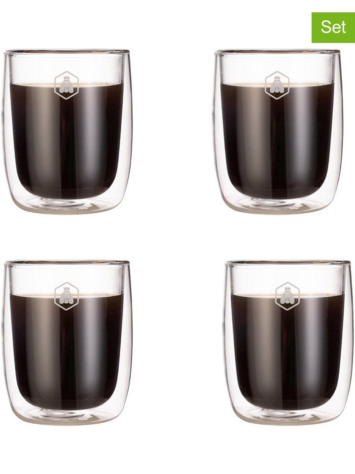 Laguiole Szklanki (4 szt.) do kawy - 100 ml rozmiar: onesize