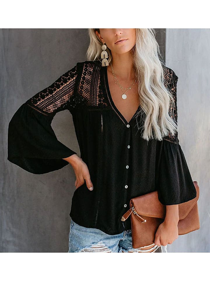 Milan Kiss Bluzka w kolorze czarnym rozmiar: M