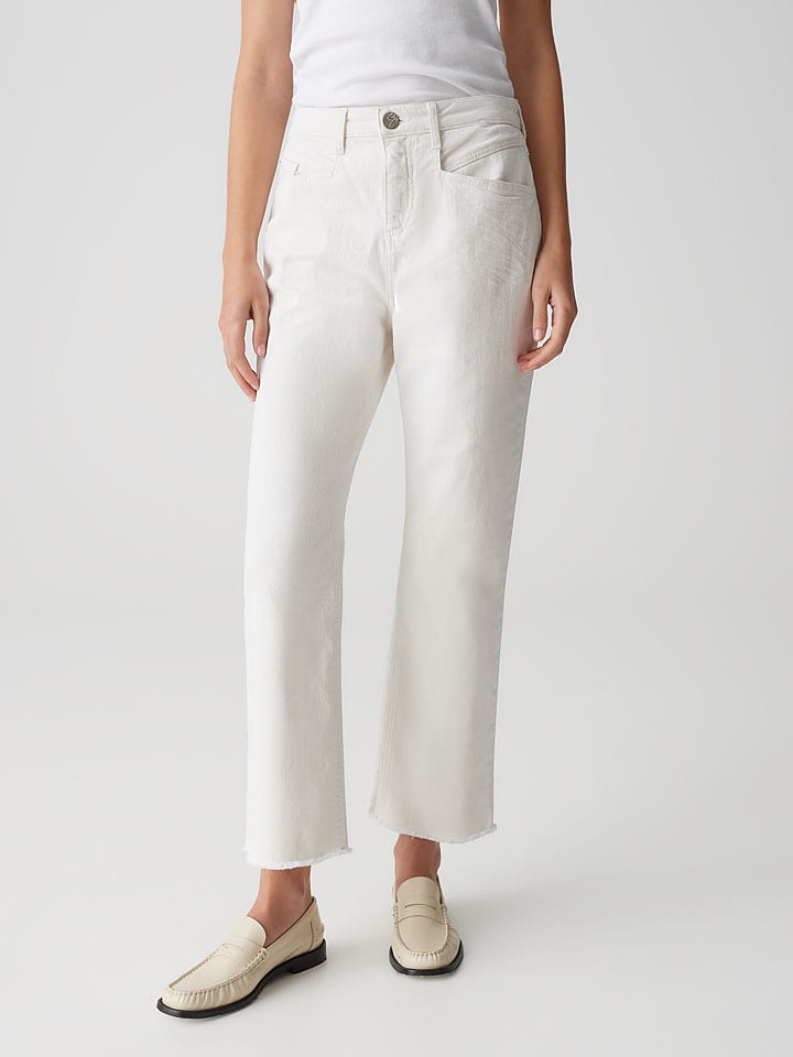 OPUS Dżinsy "Lani" - Regular fit - w kolorze białym rozmiar: 36/L26