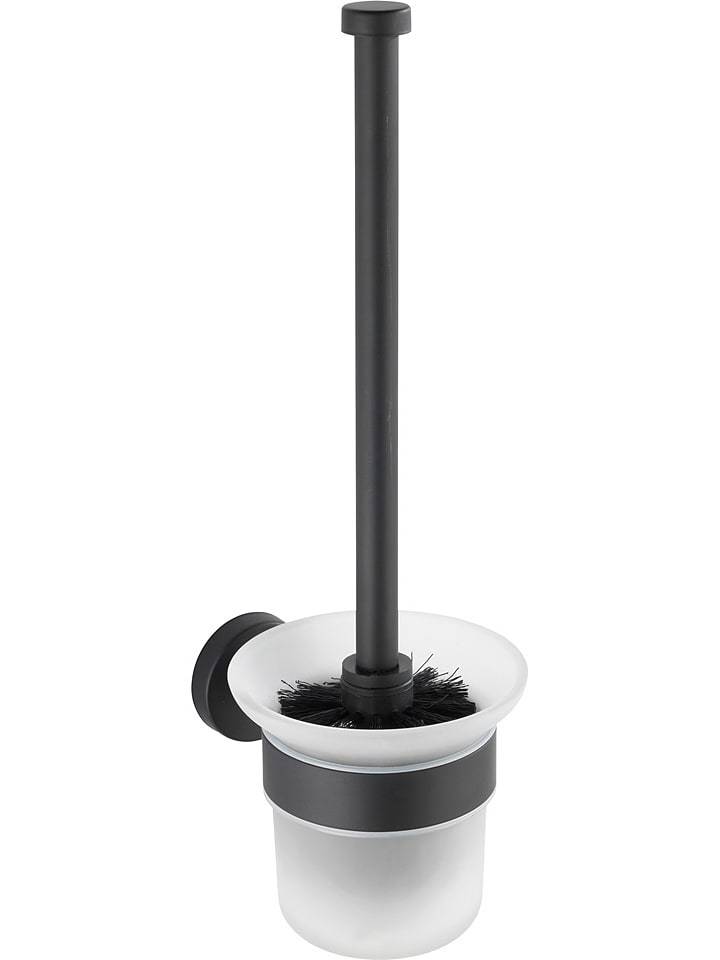 Wenko Zestaw WC "Bosio" w kolorze czarno-białym - 10 x 35 x 14 cm rozmiar: onesize