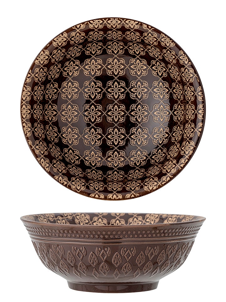 Bloomingville Miska "Marsala" w kolorze brązowym do serwowania - Ø 21 cm rozmiar: onesize