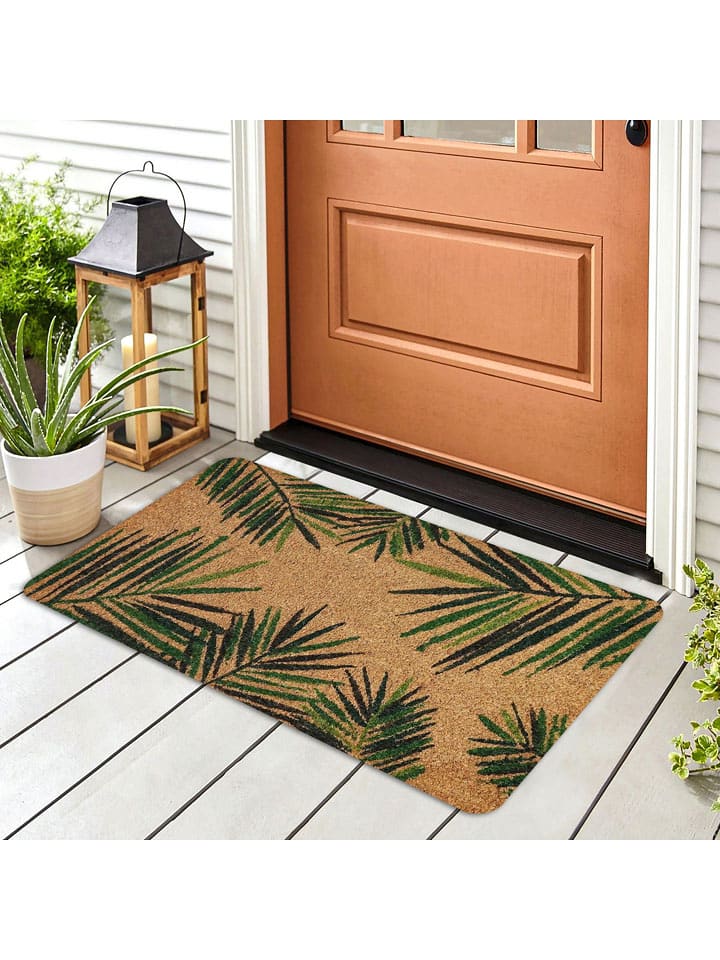 Conceptum Hypnose Wycieraczka w kolorze jasnobrązowo-zielonym rozmiar: 40x70 cm