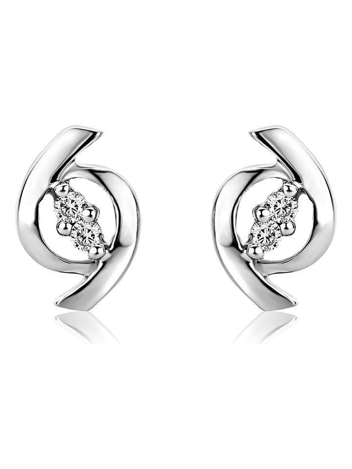 Revoni Złote kolczyki-wkrętki z diamentami rozmiar: onesize