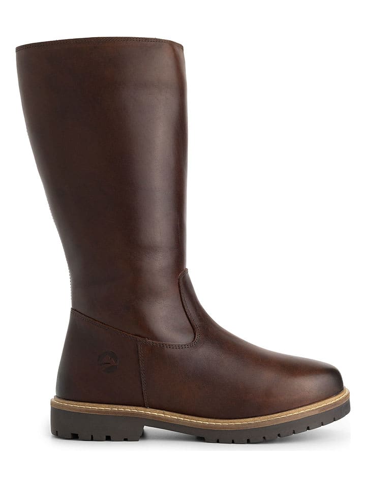 TRAVELIN' Skórzane kozaki "Vinstra" w kolorze brązowym rozmiar: 39