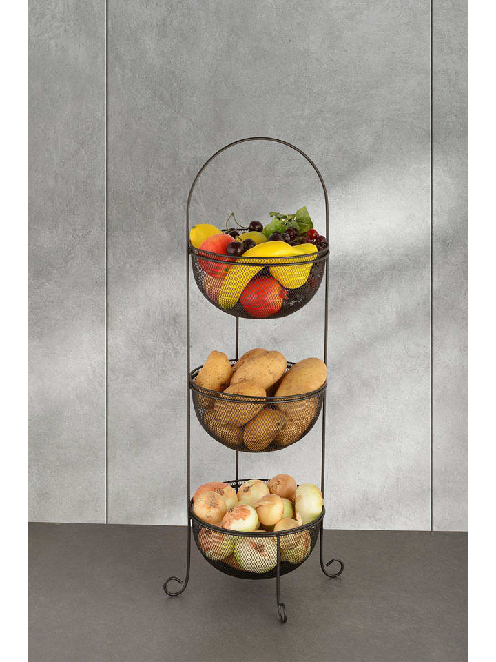 Violeta Home Koszyk w kolorze czarnym na owoce - wys. 85 cm rozmiar: onesize