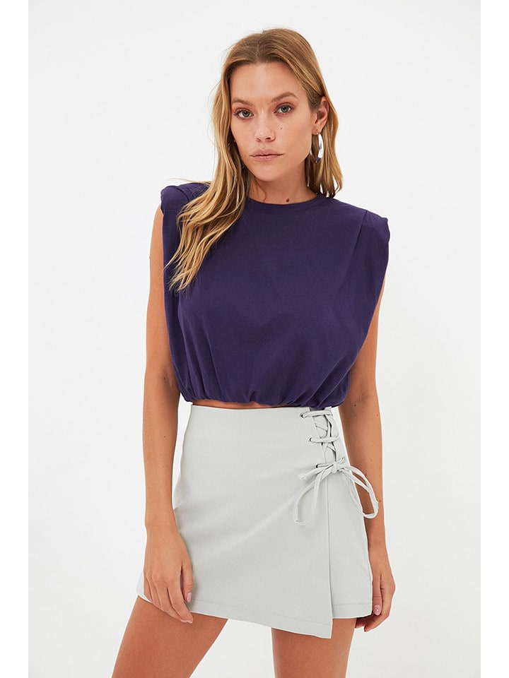 trendyol Spódnico-spodenki w kolorze jasnoszarym rozmiar: 36