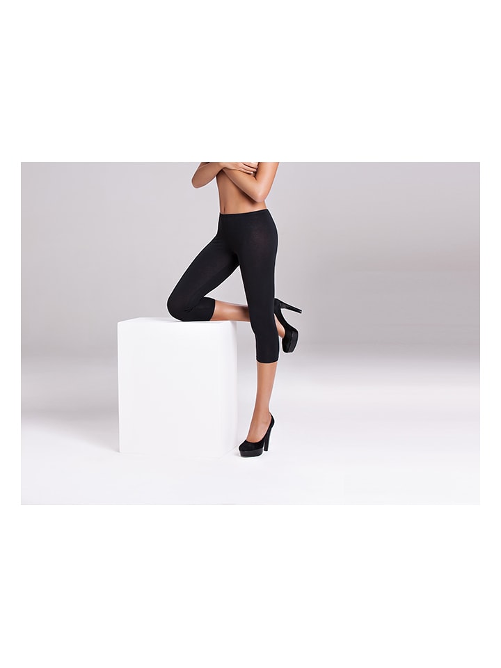 COTONELLA Legginsy w kolorze czarnym rozmiar: L