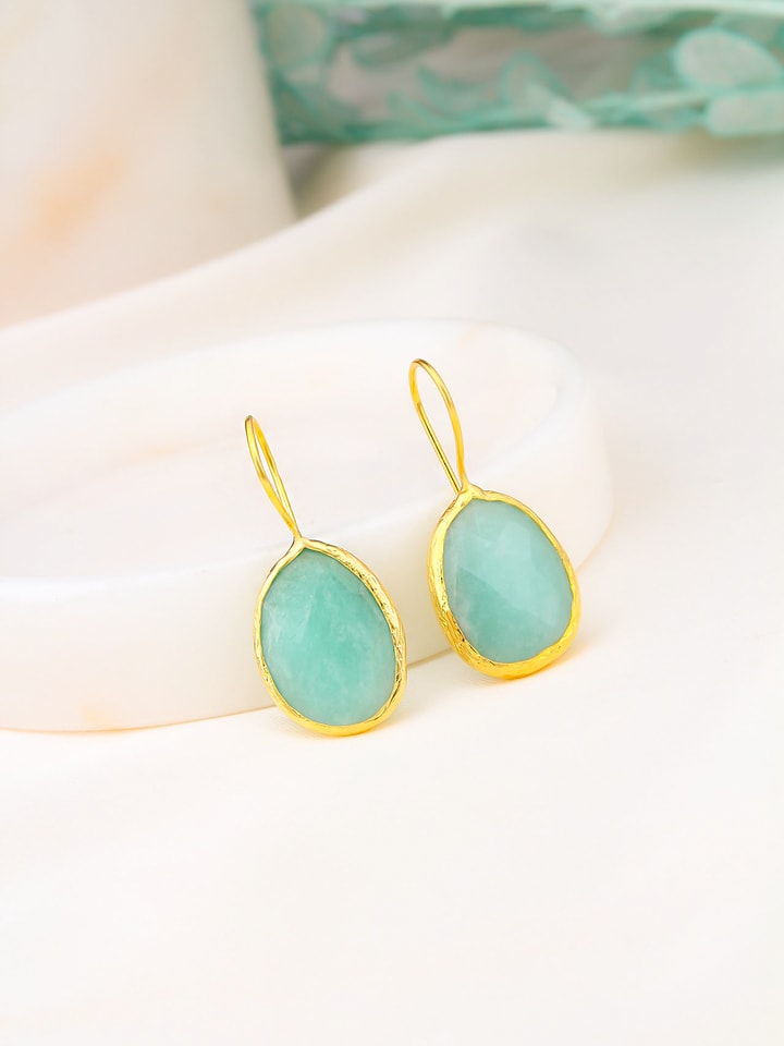 L'Atelier de Gaia Pozłacane kolczyki z akwamarynem rozmiar: onesize